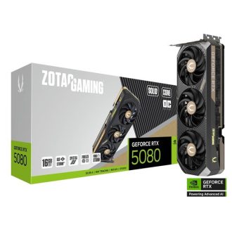   ZOTAC Videokártya PCI-Ex16x nVIDIA RTX 5080 SOC CORE 16GB GDDR7 OC