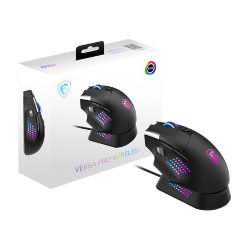 MSI ACCY VERSA PRO W + MOUSE DOCK PRO Wireless Gaming Mouse, Black