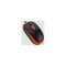 GENIUS Vezetékes egér optikai DX-123, USB, 1000dpi, Fekete/Piros