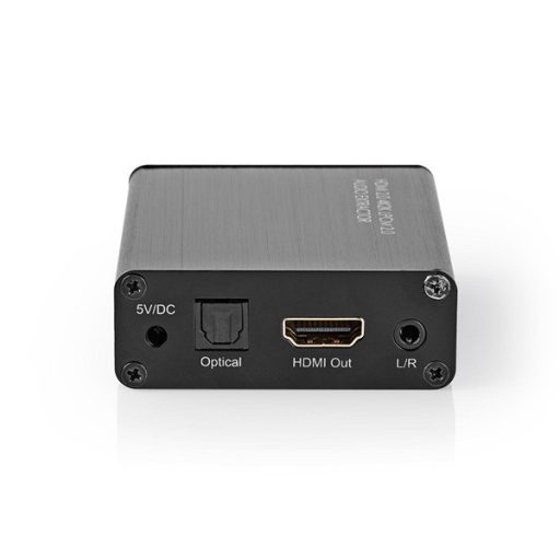 Nedis VEXT3470AT HDMI jel leválasztó (extractor), HDMI bemenet - HDMI kimenet, TosLink anya,  3,5 mm jack anya, 4K@60Hz