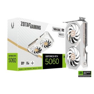   ZOTAC Videokártya PCI-Ex16x nVIDIA RTX 5060 TWIN EDGE OC WHITE 8GB GDDR7