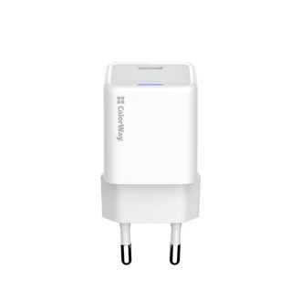   COLORWAY AC töltő GaN Mini, CW-CHS052PD-WT 25W PD port PPS USB-C fehér