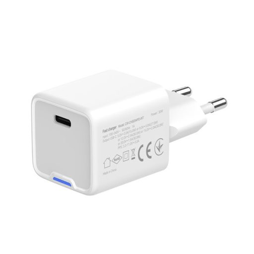 COLORWAY AC töltő GaN Mini CW-CHS054PD-WT 30W PD port PPS USB-C fehér