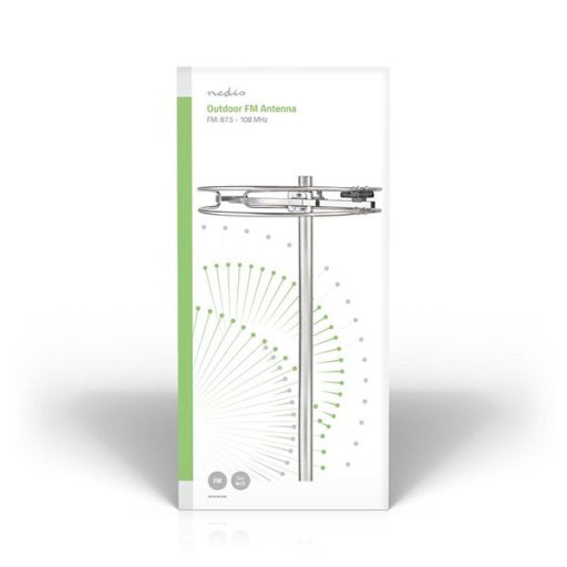 Nedis ANORFM10ME kültéri FM antenna, fogadótávolság: 15 km, erősítés: 4 dB, 75 Ohm