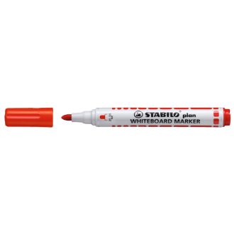   Táblamarker 2,5-3,5mm, kerek hegyű, Stabilo Plan 641/40 piros