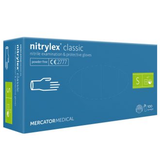   Gumikesztyű nitril púdermentes S 100 db/doboz, Nitrylex lila
