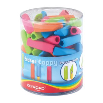   Radír, ceruzavégre PVC mentes 72 db/display Keyroad Cappy vegyes színek