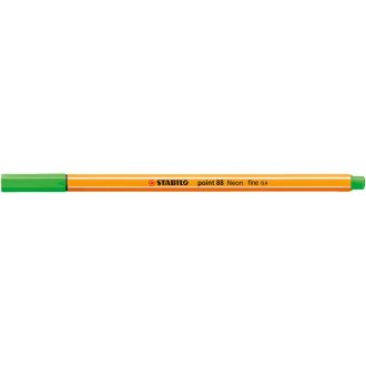 Rostirón, tűfilc 0,4mm, STABILO Point 88 neon zöld