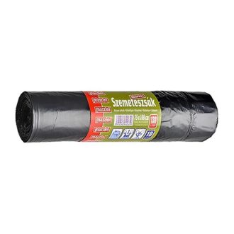   Szemeteszsák önzáró szalaggal 130 liter 75 x 100 cm 10 db/tekercs Mazzini fekete