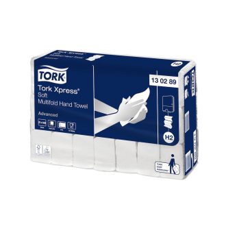  Kéztörlő 2 rétegű Z hajtogatású 180 lap/csomag 21 cs/karton Advanced Xpress® Soft Multifold H2 TORK_130289 fehér