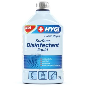   Fertőtlenítő hatású tisztítószer 2 liter Mol Hygi Flow Rapid