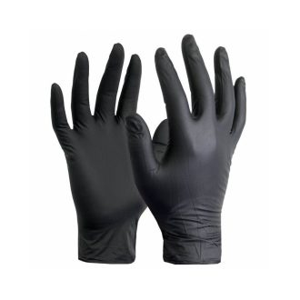   Gumikesztyű nitril púdermentes L 100 db/doboz fekete_Guarder®