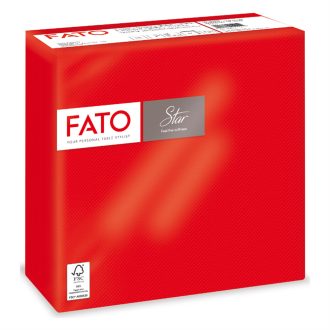   Szalvéta 2 rétegű 38 x 38 cm 40 lap/cs Fato Star piros_82990400