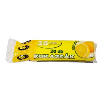   Szemeteszsák 35 liter 50 x 60 cm 20 db/tekercs 15 mikron sárga