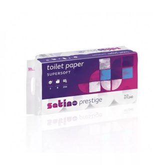   Toalettpapír 3 rétegű 250 lap/tekercs 8 tekercs/karton Satino Wepa Prestige fehér