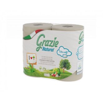   Toalettpapír 3 rétegű 270 lap/tekercs 4 tekercs/csomag Lucart GRAZIE Natural havanna barna_811855S