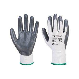   Védőkesztyű PU tenyérmártással nylon méret: M szín: szürke-fehér A310 Portwest
