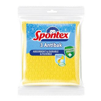 Szivacsos kendő antibakteriális 3 db/csomag Spontex