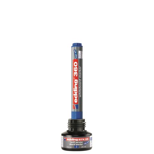 Tinta utántöltő táblamarkerhez 25ml, Edding BTK25 fekete