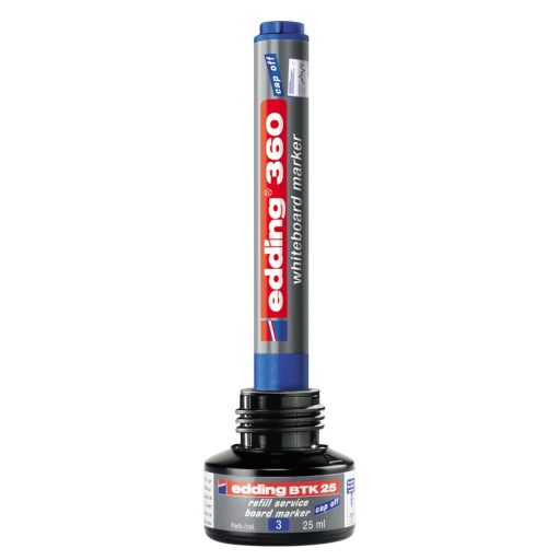 Tinta utántöltő táblamarkerhez 25ml, Edding BTK25 kék