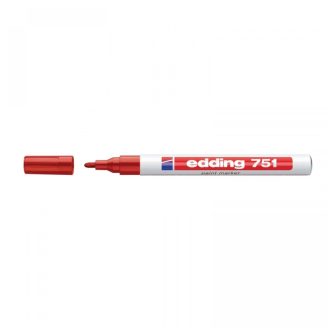 Lakkmarker 1-2mm, kerek Edding 751 piros