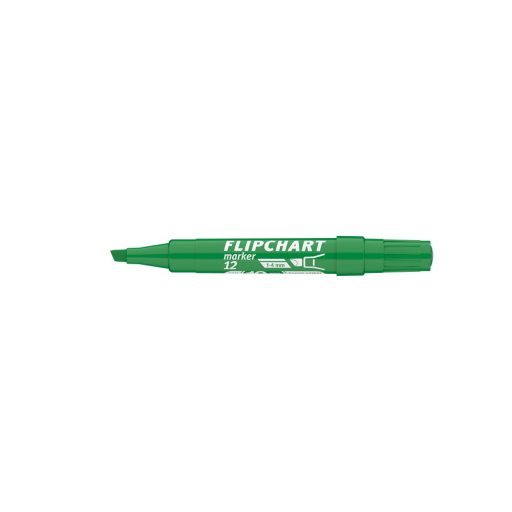 Flipchart marker vízbázisú 1-4mm, vágott Artip 12 zöld