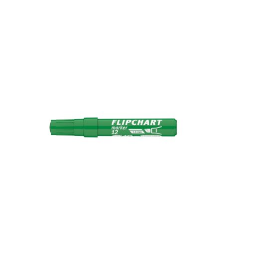 Flipchart marker vízbázisú 1-4mm, vágott Artip 12 zöld