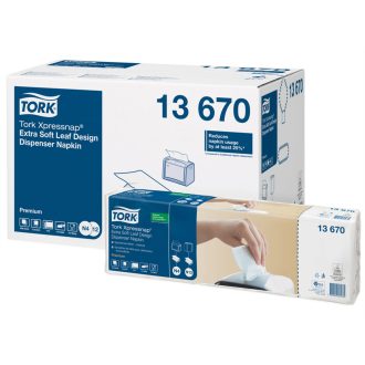   Szalvéta adagolóba 500 db/csomag 8 csomag/karton fehér levélmintás Extra Soft Xpressnap® Tork_13670