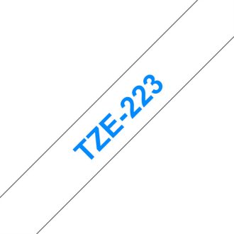   BROTHER szalag TZe-223, Fehér alapon Kék, Laminált, 9mm  0.35", 8 méter