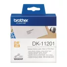 BROTHER Etikett címke DK-11201, 29mm x 90mm, Elővágott (stancolt), Fehér alapon fekete, 400 db