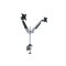 MULTIBRACKETS 2 karos asztali konzol, M VESA Gas Lift Arm Dual Silver (15-32", max.VESA: 100x100 mm, 10 kg)