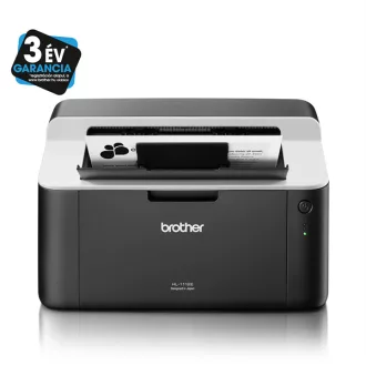   BROTHER Lézernyomtató HL-1112E, A4, mono, 20 lap/perc, USB, manuál duplex, 2400x600dpi, 1MB, fekete