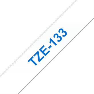  BROTHER szalag TZe-133, Átlátszó alapon Kék, Laminált, 12mm  0.47", 8 méter
