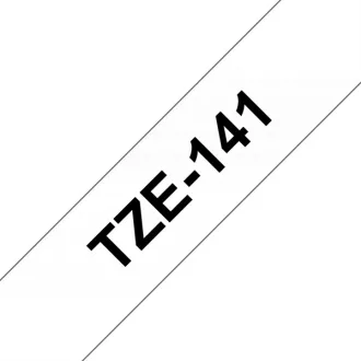   BROTHER szalag TZe-141, Átlátszó alapon Fekete, Laminált, 18mm  0.7", 8 méter