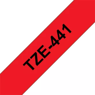   BROTHER szalag TZe-441, Piros alapon Fekete, Laminált, 18mm  0.7", 8 méter