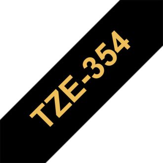   BROTHER szalag TZe-354, Fekete alapon Arany, Laminált, 24mm  0.94", 8 méter