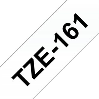   BROTHER szalag TZe-161, Átlátszó alapon Fekete, Laminált, 36mm  1.4", 8 méter