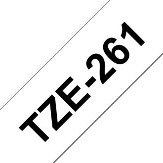   BROTHER szalag TZe-261, Fehér alapon Fekete, Laminált, 36mm  1.4", 8 méter