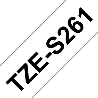   BROTHER szalag TZe-S261, Fehér alapon Fekete, Erős tapadású, 36mm  1.4", 8 méter