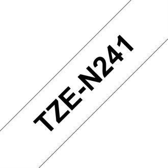   BROTHER szalag TZe-N241, Fehér alapon Fekete, Nem laminált, 18mm  0.7", 8 méter
