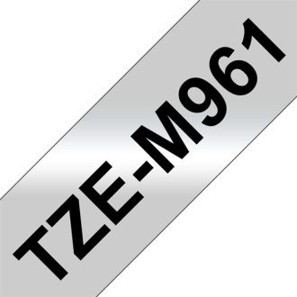   BROTHER szalag TZe-M961, Matt ezüst alapon Fekete, Laminált, 36mm  1.4", 8 méter