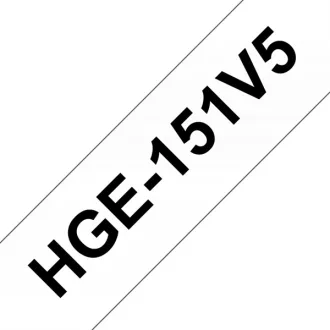   BROTHER szalag HGe-151, Átlátszó alapon Fekete, Nagy sebességű, 24mm  0.94", 8 méter, 5db/csomag