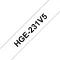 BROTHER szalag HGe-231, Fehér alapon Fekete, Nagy sebességű, 12mm  0.47", 8 méter, 5db/csomag