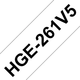   BROTHER szalag HGe-261, Fehér alapon Fekete, Nagy sebességű, 36mm  1.4", 8 méter, 5db/csomag