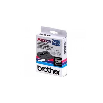   BROTHER szalag TX-335, Fekete alapon Fehér, Laminált, 12mm  0.47", 8 méter