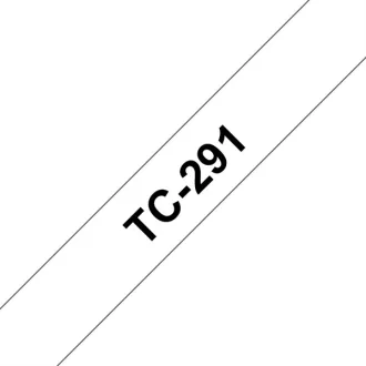   Brother szalag TC291, Fehér alapon Fekete, Laminált, 9mm, 7.7méter
