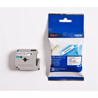   Brother szalag M-K231BZ, Fehér alapon Fekete, Nem laminált, 12mm, 8 méter
