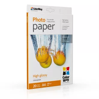   COLORWAY Fotópapír, magasfényű (high glossy), 200 g/m2, A4, 20 lap