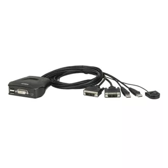 ATEN KVM Switch 2PC DVI USB CS22D+Kábel