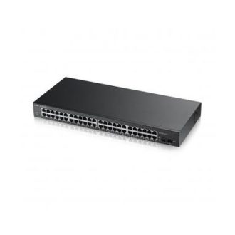   ZYXEL Switch 48x1000Mbps + 2xGigabit SFP, Fémházas Menedzselhető (48GbE port), GS1900-48-EU0102F